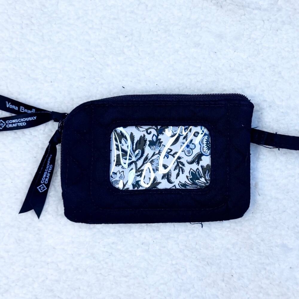 Vera Bradley Black Quilted Wristlet Wallet
